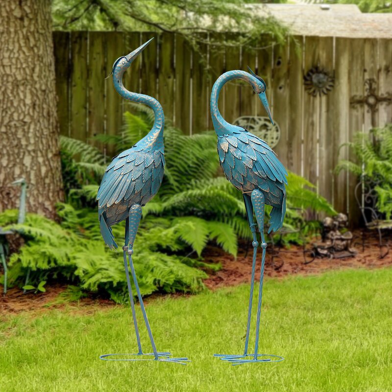 Highland Dunes Moller Birds Metal Garden Statue & Reviews | Wayfair