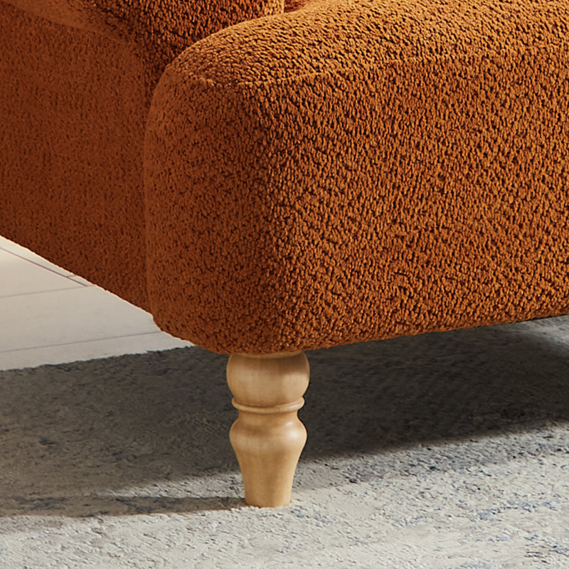 Fauteuil en chenille Piasa, Polyester orange