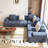 Boneless 108" Chenille Frameless L-Shaped 3-Piece Cloudy Upholstered Corner Sectional with 6 Throw Pillows,No Assembly Required-180946735