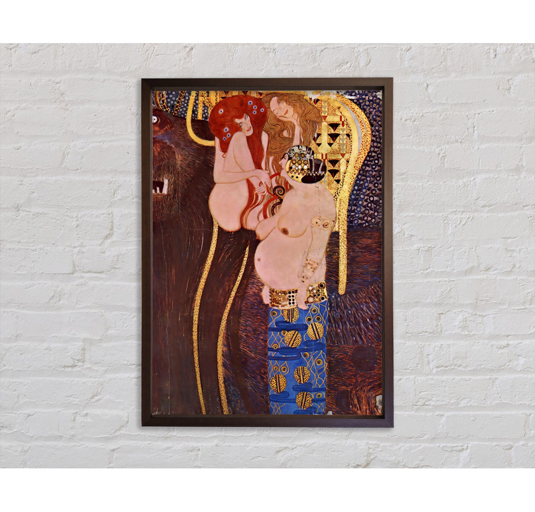 Klimt The Beethoven Freize 2 Gerahmter Druck