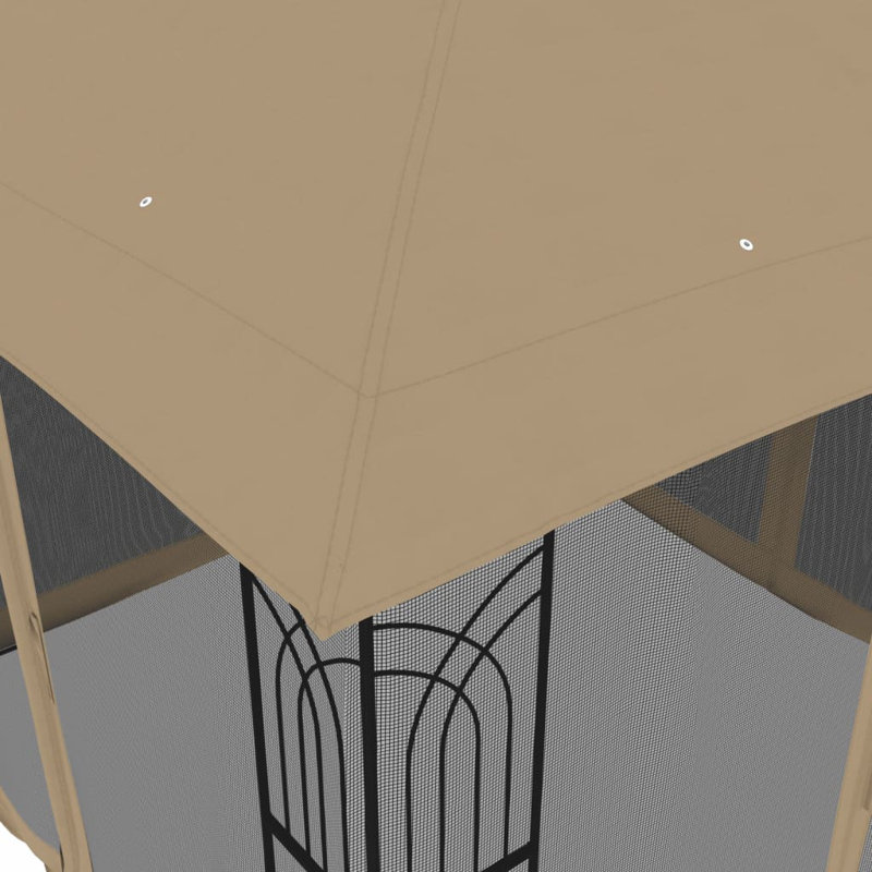 Cascia Powder Coated Steel Gazebo, Taupe