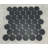 Round Black Basalt Honed Natural Stone Mosaic Tile
