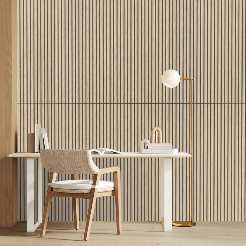Vivo wood slat 47 x 13 inch (x8) acoustic wall panel system