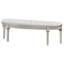 Colwood Silver Oak Upholstered Curved Bench