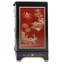 Table de bout ou table de chevet avec tiroir en laque rouge oriental Oriental Furniture 20 po