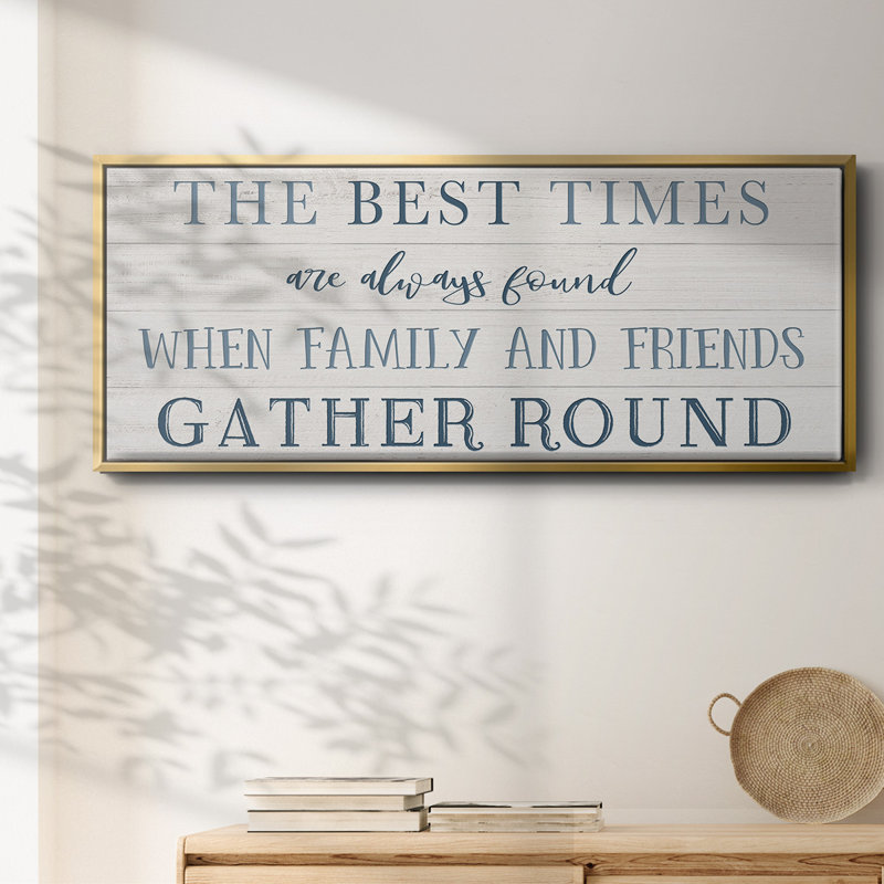 «Family and Friends Gather», toile encadrée, H 20 po x l 50 po
