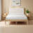 Bed Frame With Chenille Upholstered Headboard Bed