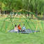 Centre de jeu à dôme d'escalade géométrique 12 pi avec hamac pour enfants, tour de dôme d'escalade extérieure, structure en acier résistant à la rouille et aux rayons UV, supporte jusqu'à 1000 lb pour le jeu sur la pelouse