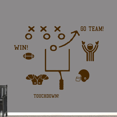 Décalcomanie murale ensemble de football Hedgepeth