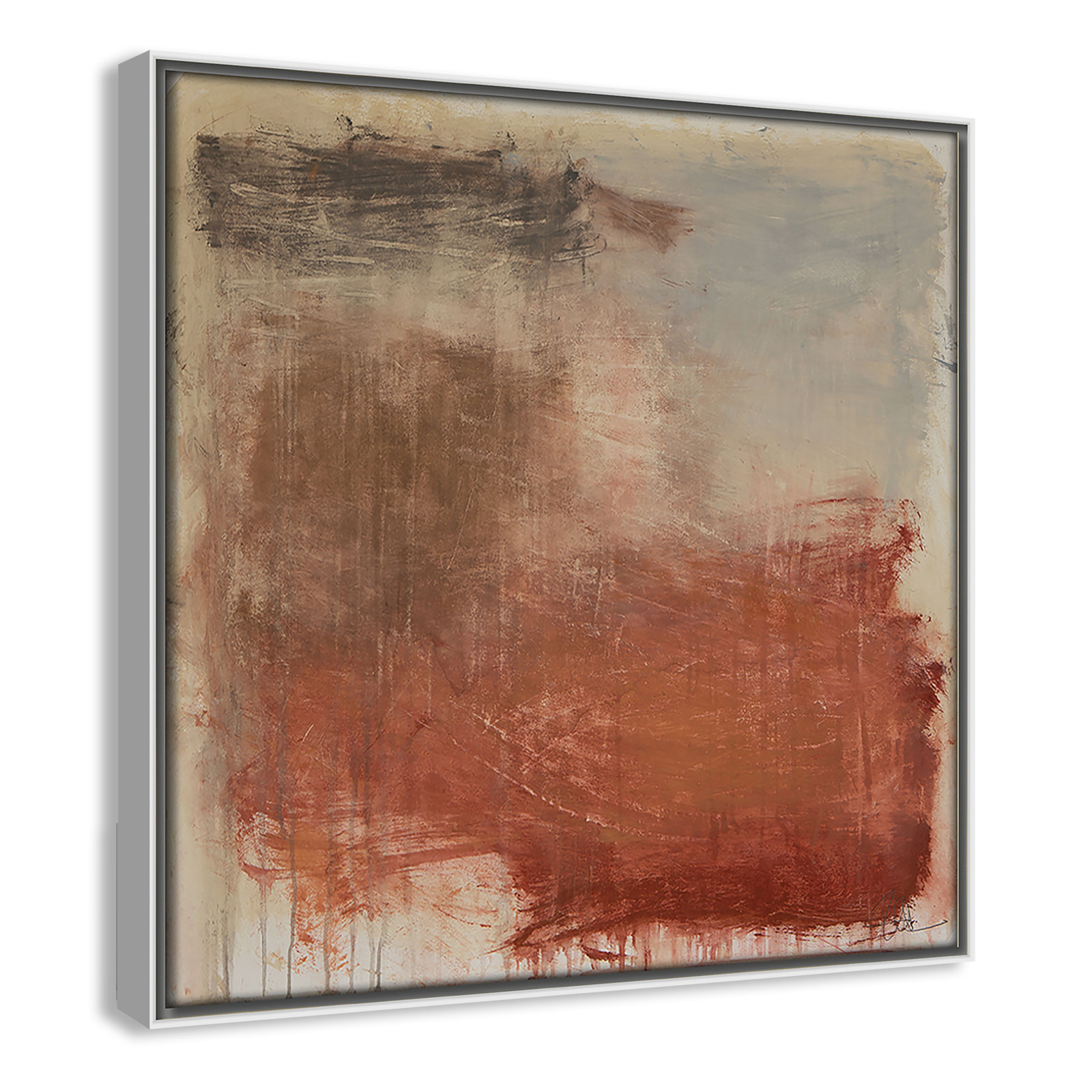 Autumn Over The Rivera Print by , 13.5" H x 13.5" W, White