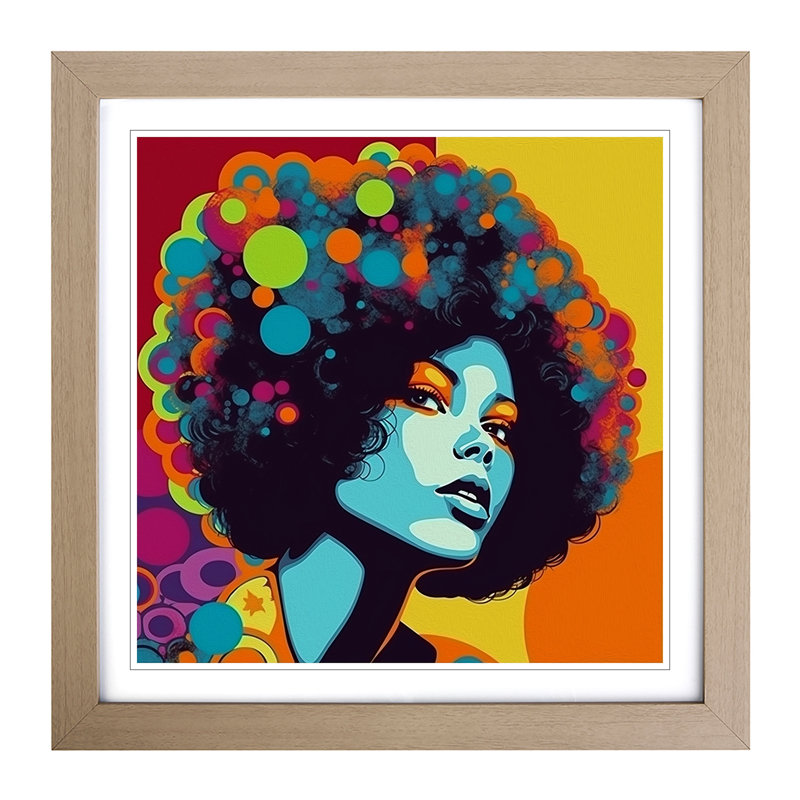 Single Picture Frame Print on Wood, Oak Framed