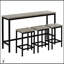 Ensemble de table de salle à manger à hauteur de comptoir extra longue avec 3 tabourets, durable et élégant pour les cuisines et les salles à manger modernes-2136449799-2136449793