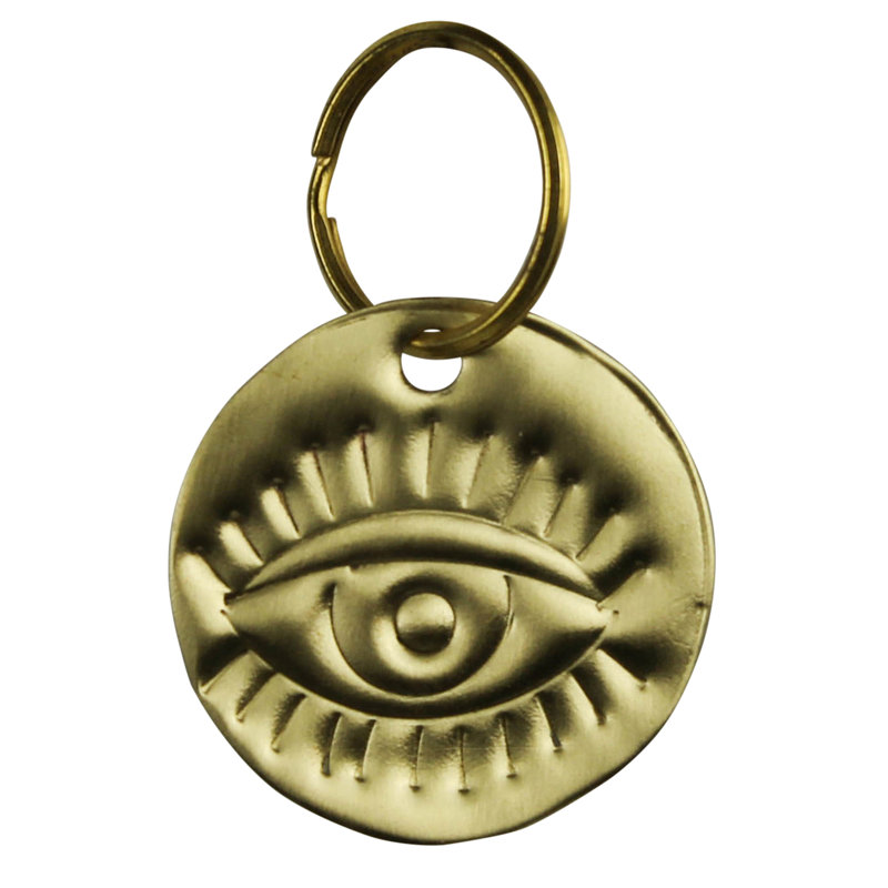 Pressed Brass Keychain - Eye