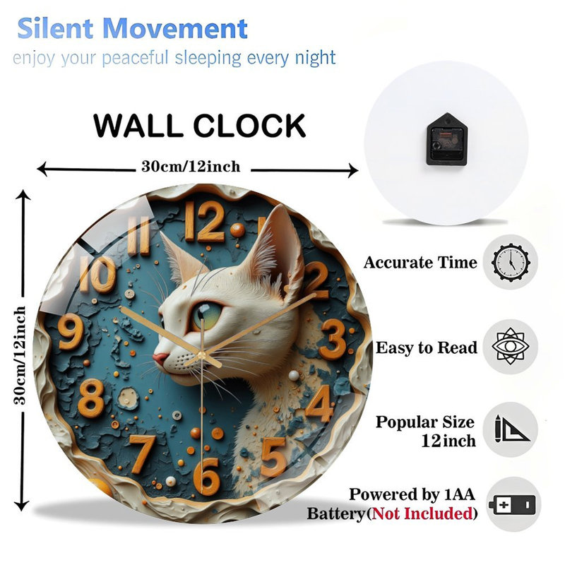 Horloge murale créative 12 po