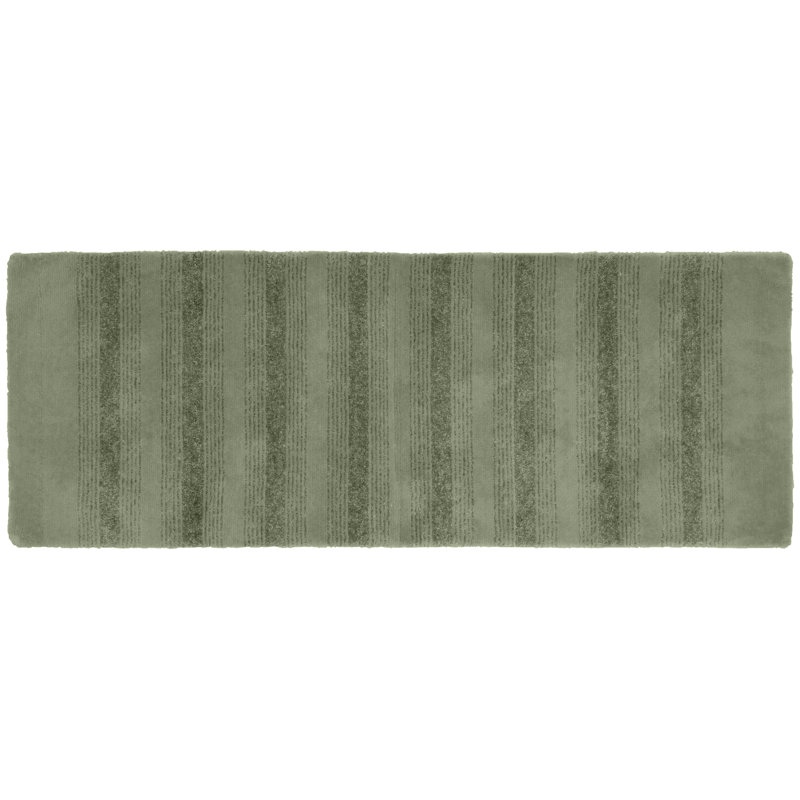 Nylon Bathroom Mat with Non-Slip Appliance Niala, Tapis de couloir 1 pi 10 po x 5 pi, Fougère intense