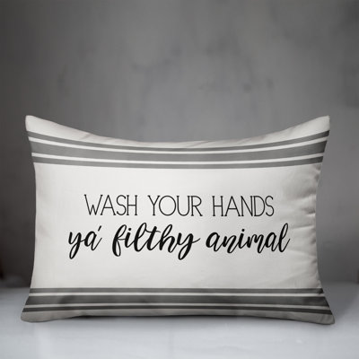 Filthy Animal Striped Lumbar Pillow