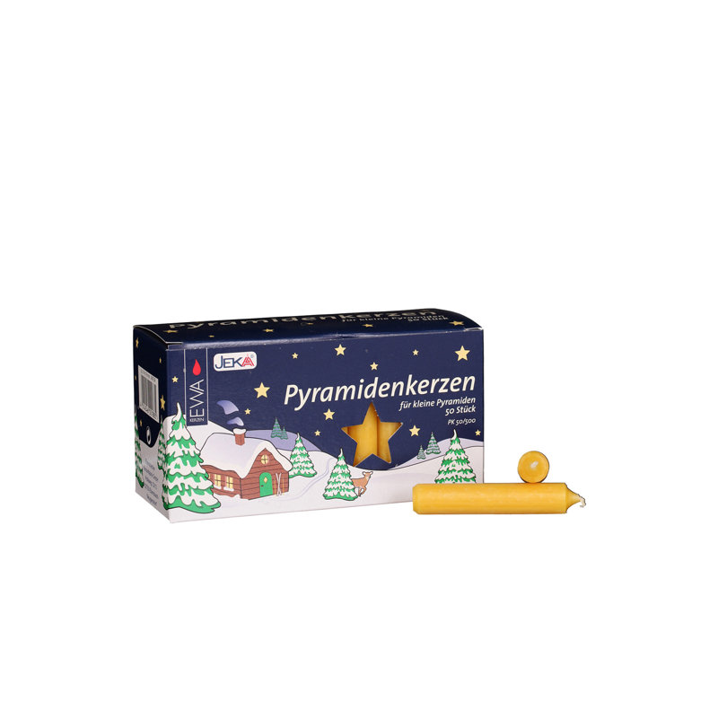 Bougie effilée déévasée de paraffine, Bougie moyenne (boîte de 50), Jaune