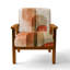 Chaise rembourrée abstraite moderne transitionnelle - Fauteuil Balance I en terre cuite-2093322127