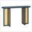 Console d'entrée en rotin de style campagnard, console étroite avec rangement, table de couloir pour le salon, entrée (bleu marine)-136819346