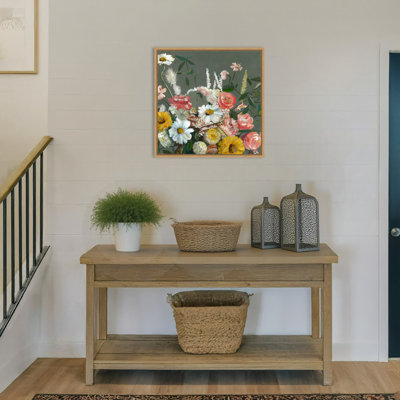 «Vibrant Floral Harmony» par PI Studio, reproduction d'art sur toile encadrée