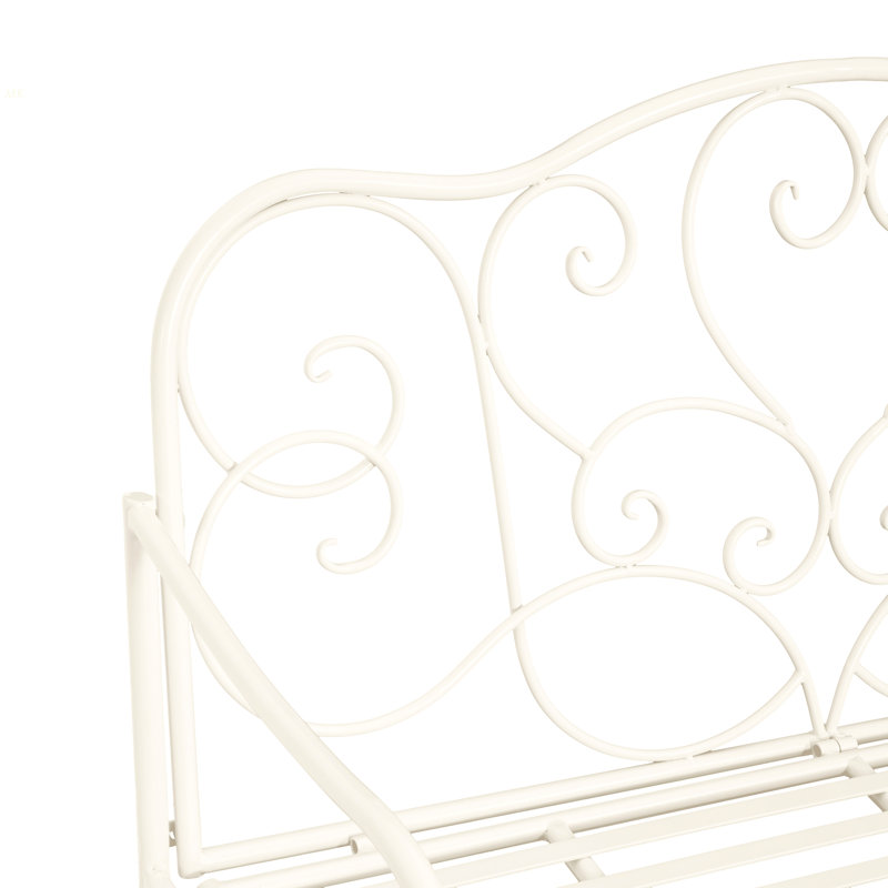 Sunnydaze Outdoor Garden Bench-White, Matte White
