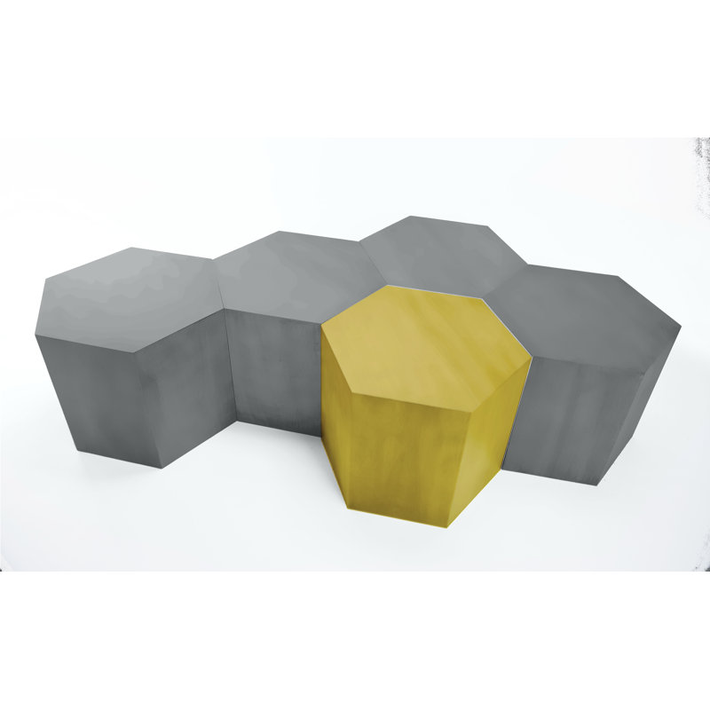 Coffee Table, 16" H x 40" L x 40" W, Matte Gray