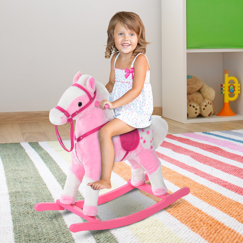 Acquah Kids Plush Rocker, Pink