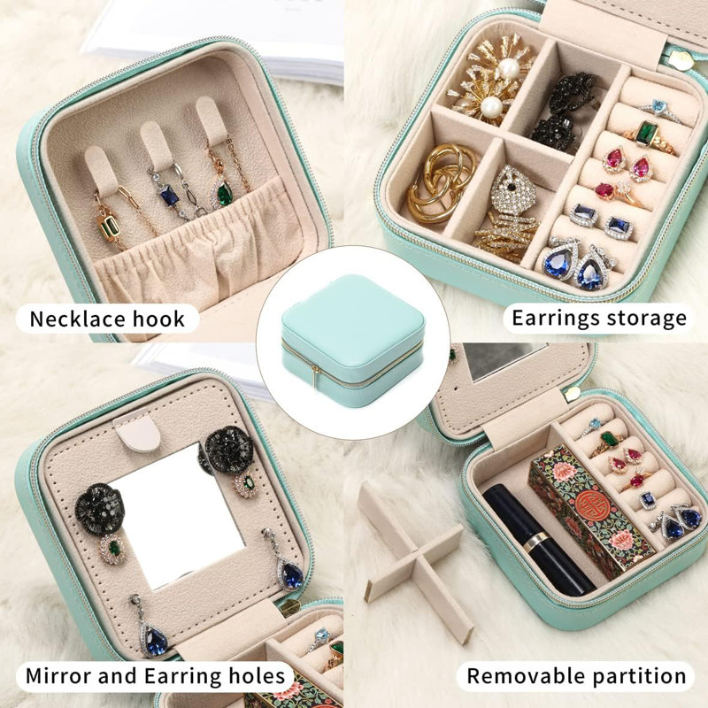 4-pack Mini Portable Jewelry Box Orange