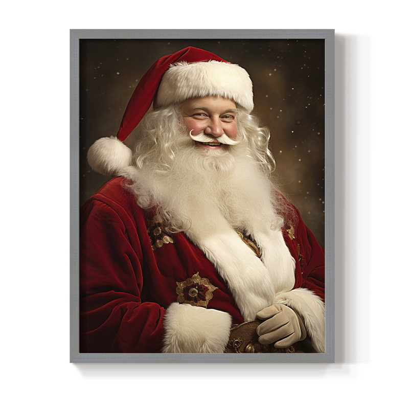«Christmas Holiday Art CDXLIX», reproduction d'art encadrée - bois massif, Gris, H 21 po x l 17 po