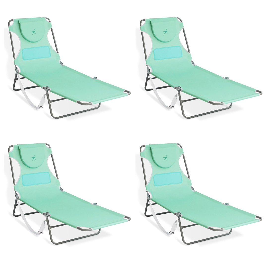 Outdoor Metal Chaise Lounge (Set of 4) Ostrich