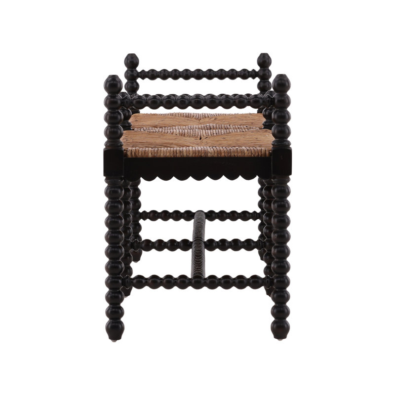 Worrel Solid Wood Bench, Black