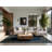 Soft Plush Fanelli Halloween Modern & Contemporary Abstract Area Rug in Gray – Navy Binding-1301474558