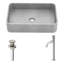 Lavabo de salle de bain vasque rectangulaire en béton avec robinet H 12 po L 21 po x l 14 po x H 5 po Cadman