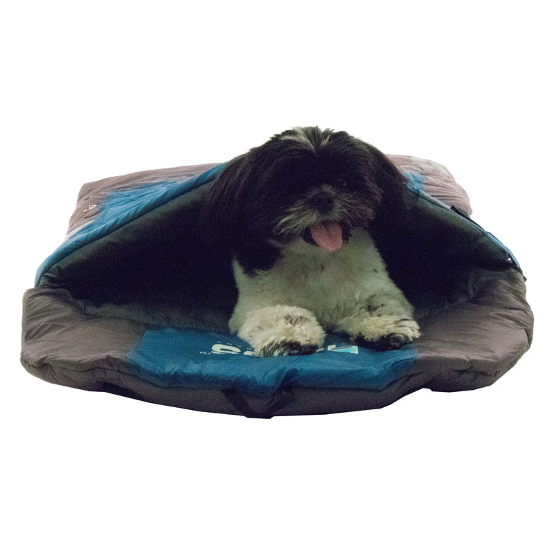 Helios Blue Waterproof Outdoor Travel Dog Bed with BlackShark Technology