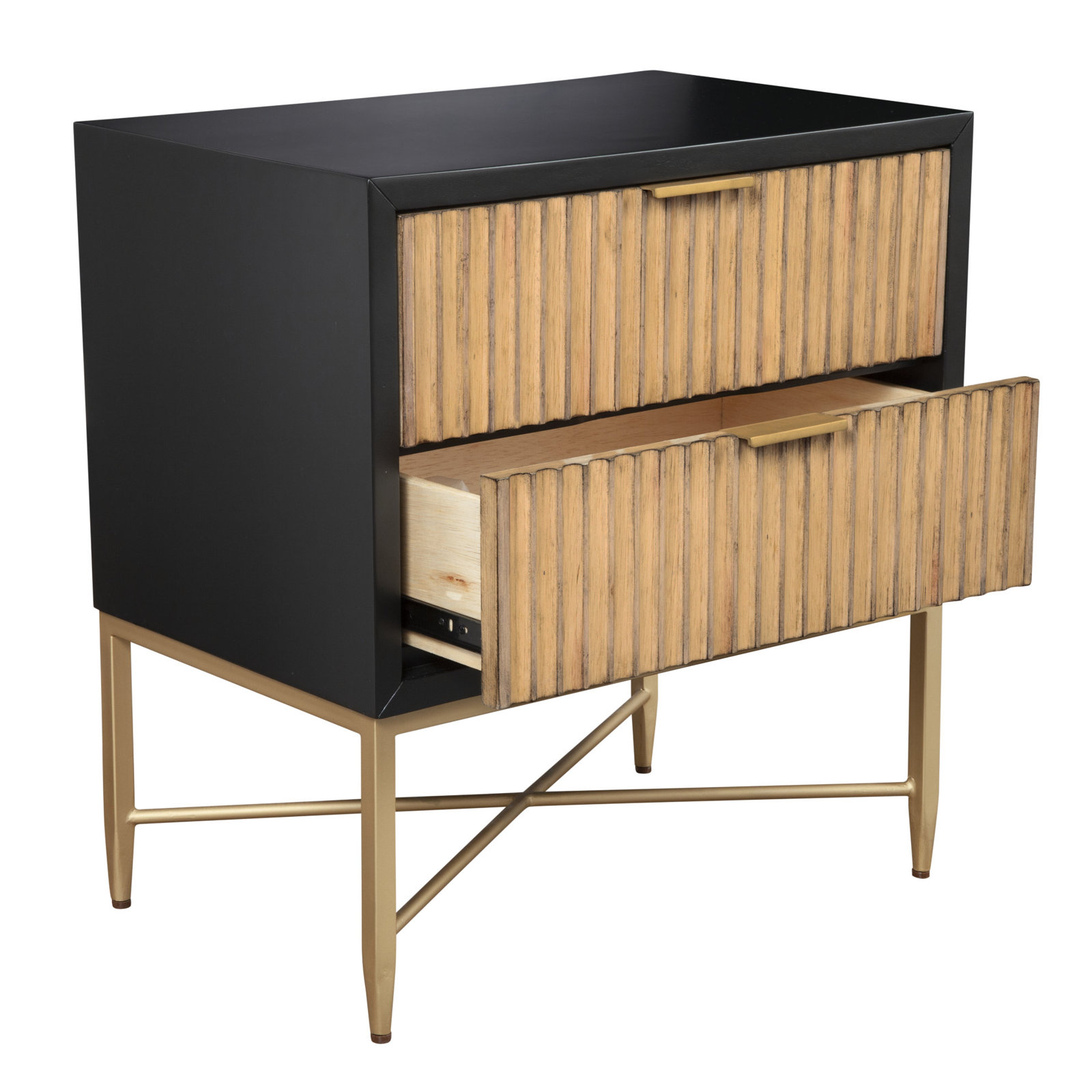 Giddens Mahogany Nightstand, Black