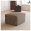 Repose-pieds en velours côtelé Camel avec rembourrage en mousse, aucun assemblage requis-1009186989