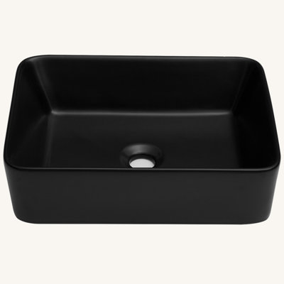 Lavabo de salle de bain vasque rectangulaire en céramique 19 po x 15 po