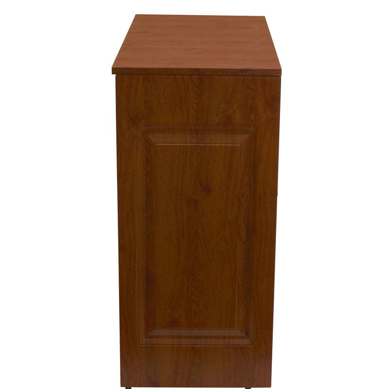 Faux Wood Finish Double Tilt-Out Laundry Hamper Cabinet