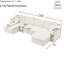 Canapé modulaire en nuage 142 po avec méridienne confortable, siège modulaire en forme de U avec siège profond, sans assemblage requis pour le salon