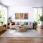 «Abstract Vibrant Color Blocks Mid-Century Multicolor Color Block Shape Abstract Geometric», ensemble de 3 impressions sur toile flottante-75849582-124478666
