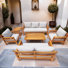 Ensemble de conversation pour patio 7 personnes avec coussins Oketa