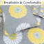 Ensemble de courtepointe réversible en microfibre beige / jaune Anya-804511680