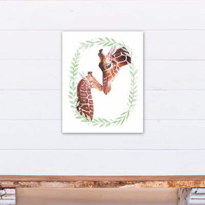 Art sur toile giraffe love Mizpah