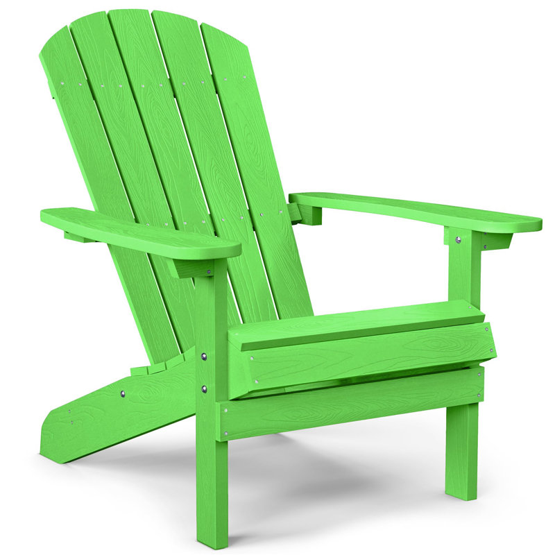 Chaise Adirondack en plastique pour patio, Limette