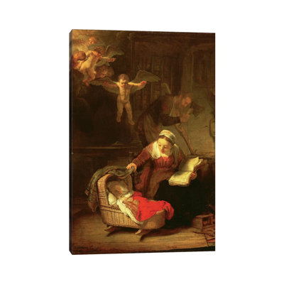 The Holy Family, c.1645 by Rembrandt van Rijn - 1 Piece Wrapped Canvas Painting