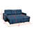 L-Shaped Sectional Sleeper In Blue, Upholstered, 3 For Patio Blue Couch, Space Saving Room-1811128236
