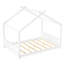Lit pour enfant pleine grandeur avec structure en bois massif, lattes de soutien, aucun sommier nécessaire, conception ouverte, blanc-477244309-477244308