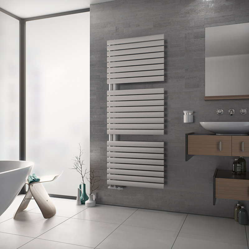 Angela Designer Towel Rail Heated Towel Rails, 151.2cm H x 60cm W x 9.5cm D