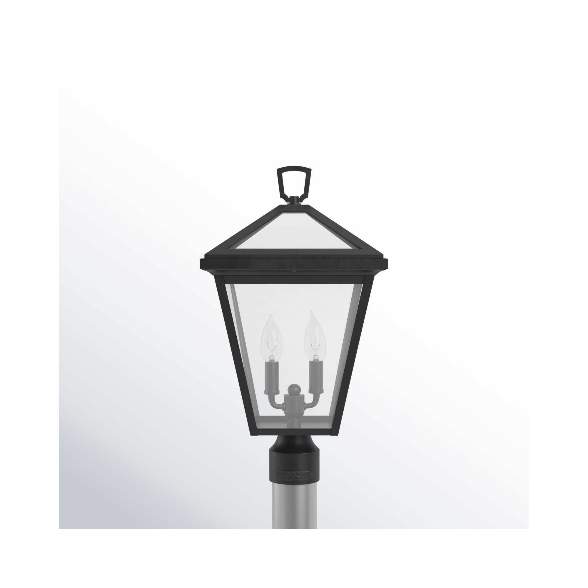 Lalla Transparent Metal Outdoor Lantern Head, Museum Black