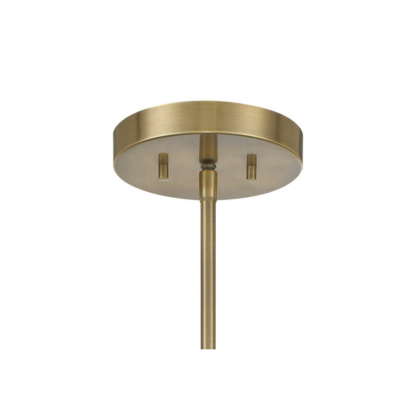 Blosser 1 - Light Single Pendant, Coal/Oxidized Aged Brass, 17.38" Width